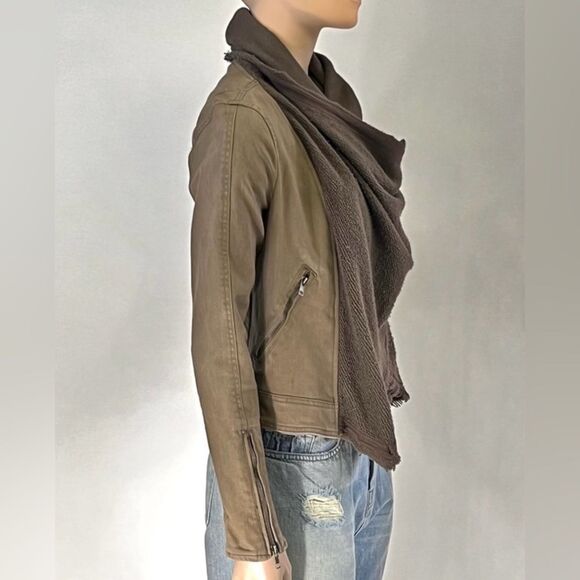 Free People Brown Utility Jacket with Dark Brown Scarf - Picture 4 of 16